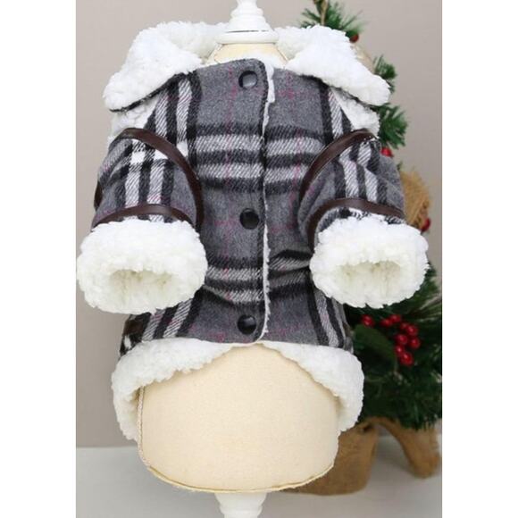 Warm Dog Clothes for Small Dog or Cat Coats Jacket Pet Sweater Grey, X-Small New - Picture 14 of 14